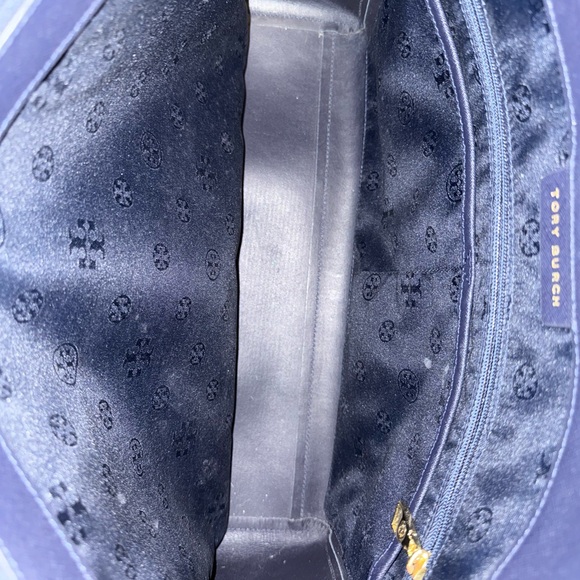 Tory Burch Navy Leather Tote Bag - Picture 7 of 8